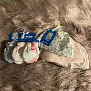5/$25 Gerber pack of 3 hats and 3 pairs of mittens